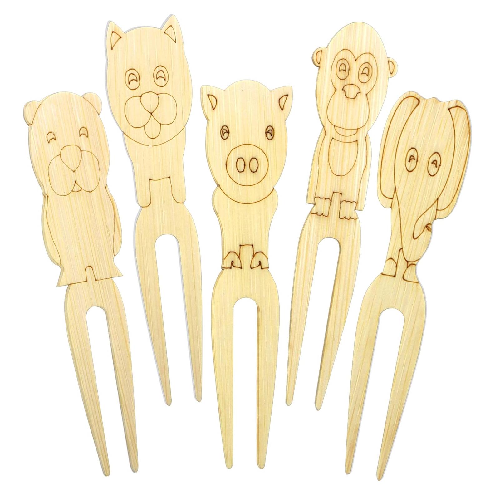 Palillos de Comida de Bambú AZUL TOP 100pcs 8.89cm Ecológicos