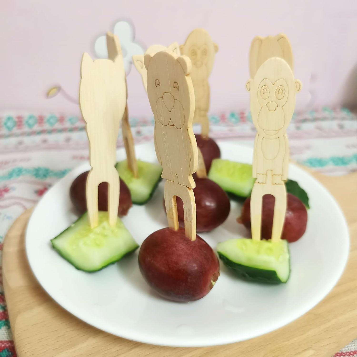 Palillos de Comida de Bambú AZUL TOP 100pcs 8.89cm Ecológicos