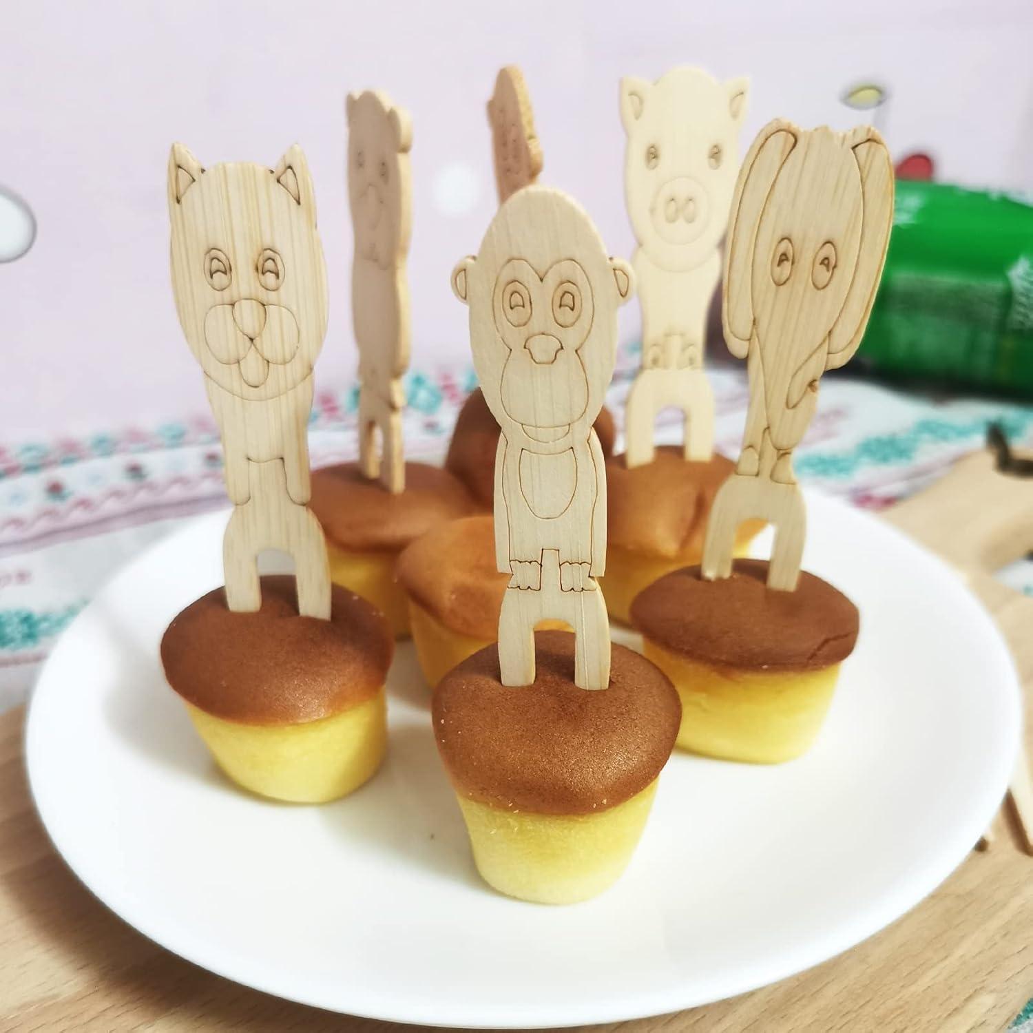 Palillos de Comida de Bambú AZUL TOP 100pcs 8.89cm Ecológicos