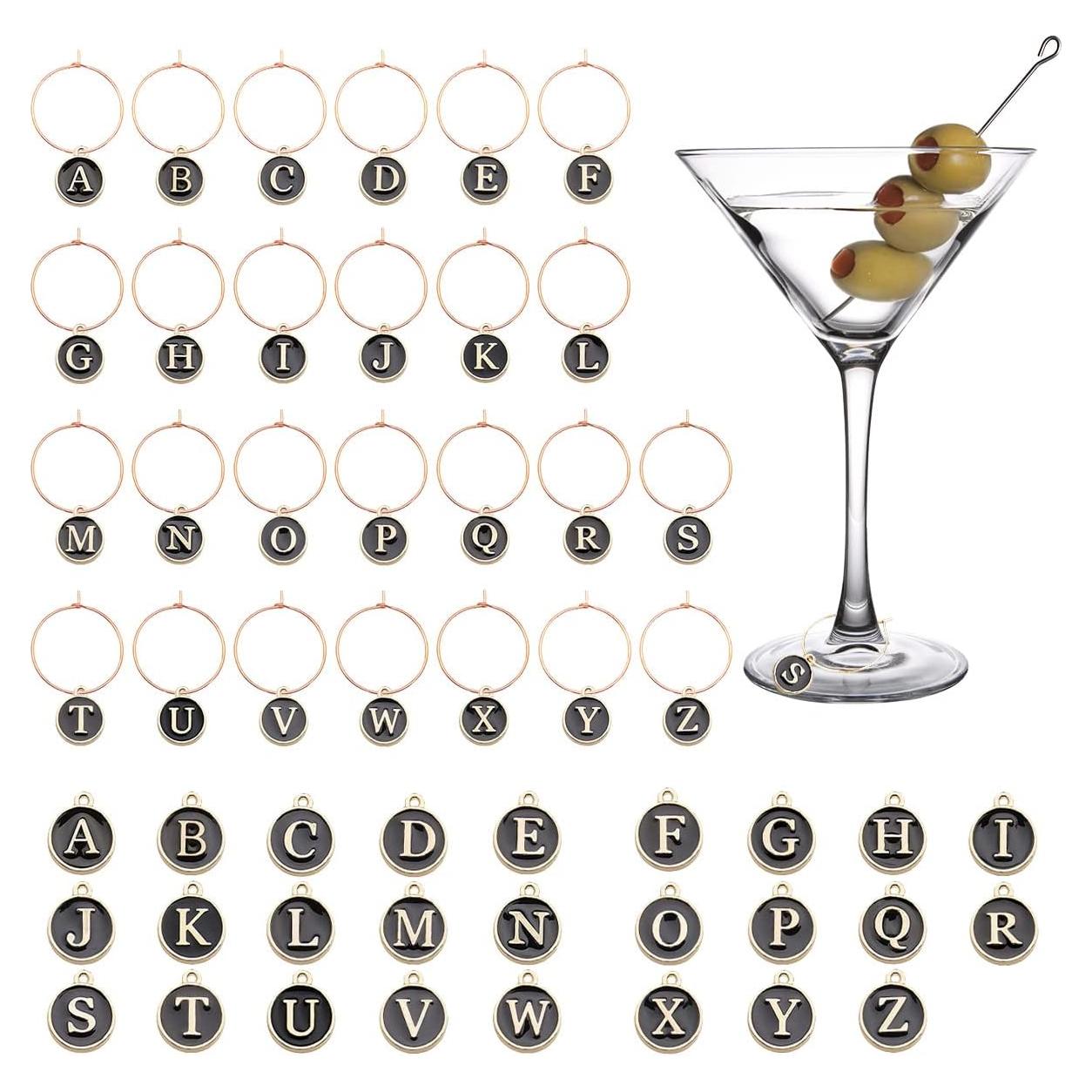 Marcadores de Vino REDANHA 56 Piezas Etiquetas Alfabéticas