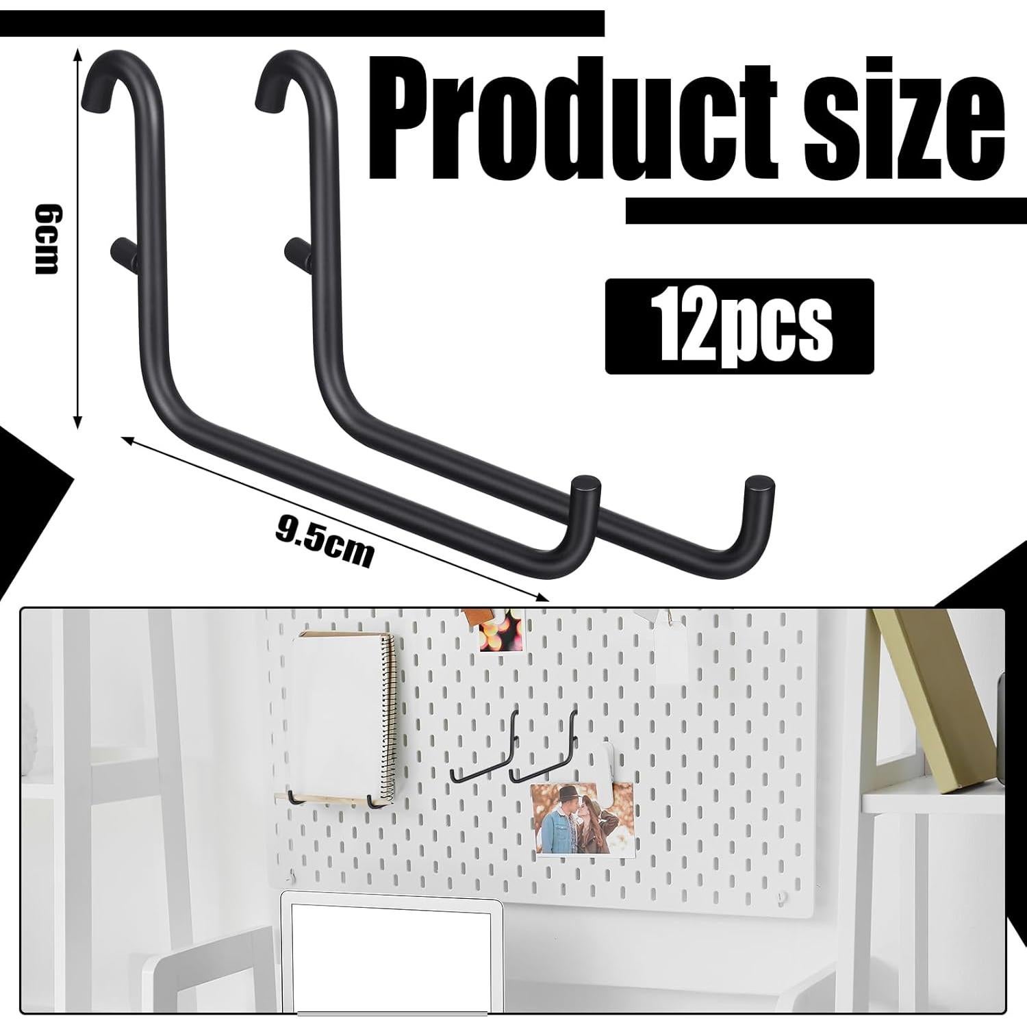 Ganchos para Tablero Perforado GlikCeil 12 Pcs 6x9.5 cm