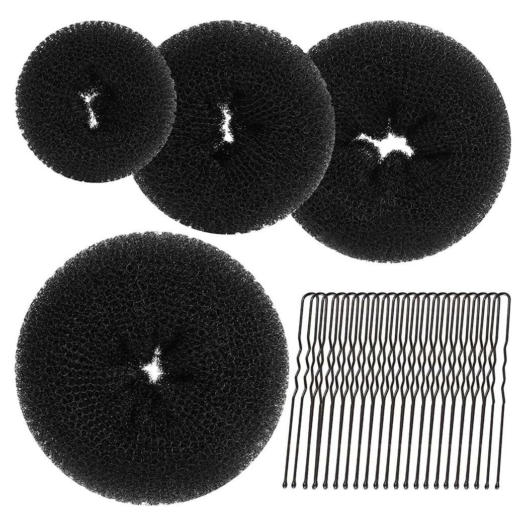 Juego de 4 Donuts para Moño con 20 Pasadores NT-ling