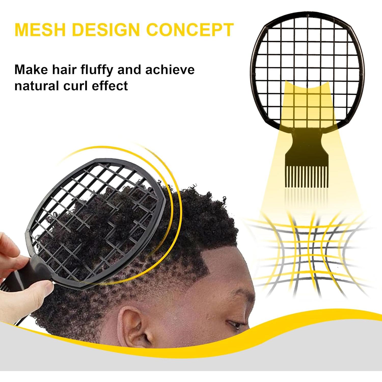 Set de Esponjas para Cabello Rizado Selalu 4 Pcs con Peines