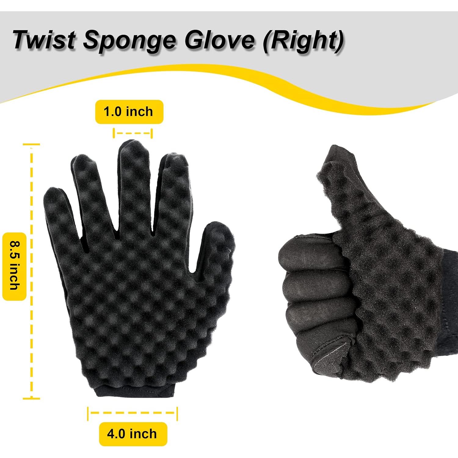 Set de Esponjas para Cabello Rizado Selalu 4 Pcs con Peines