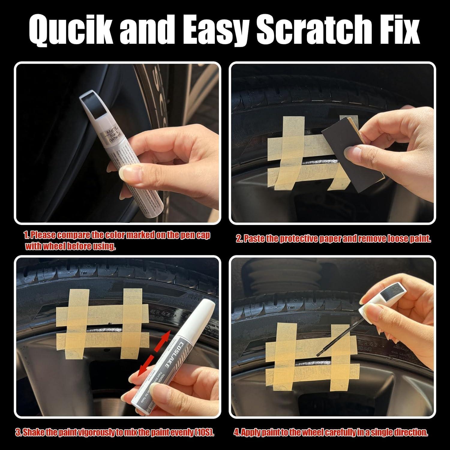 Pintura para Retoque de Llantas COSLAKE Pólvora 12ml Tesla