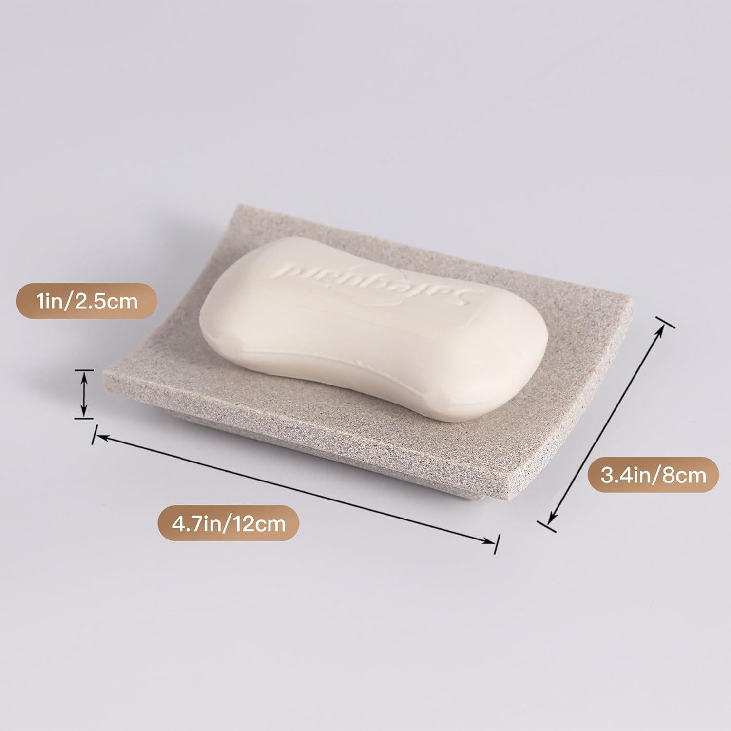 Plato de Jabón IMEEA Beige Antideslizante 11.94x8.64 cm