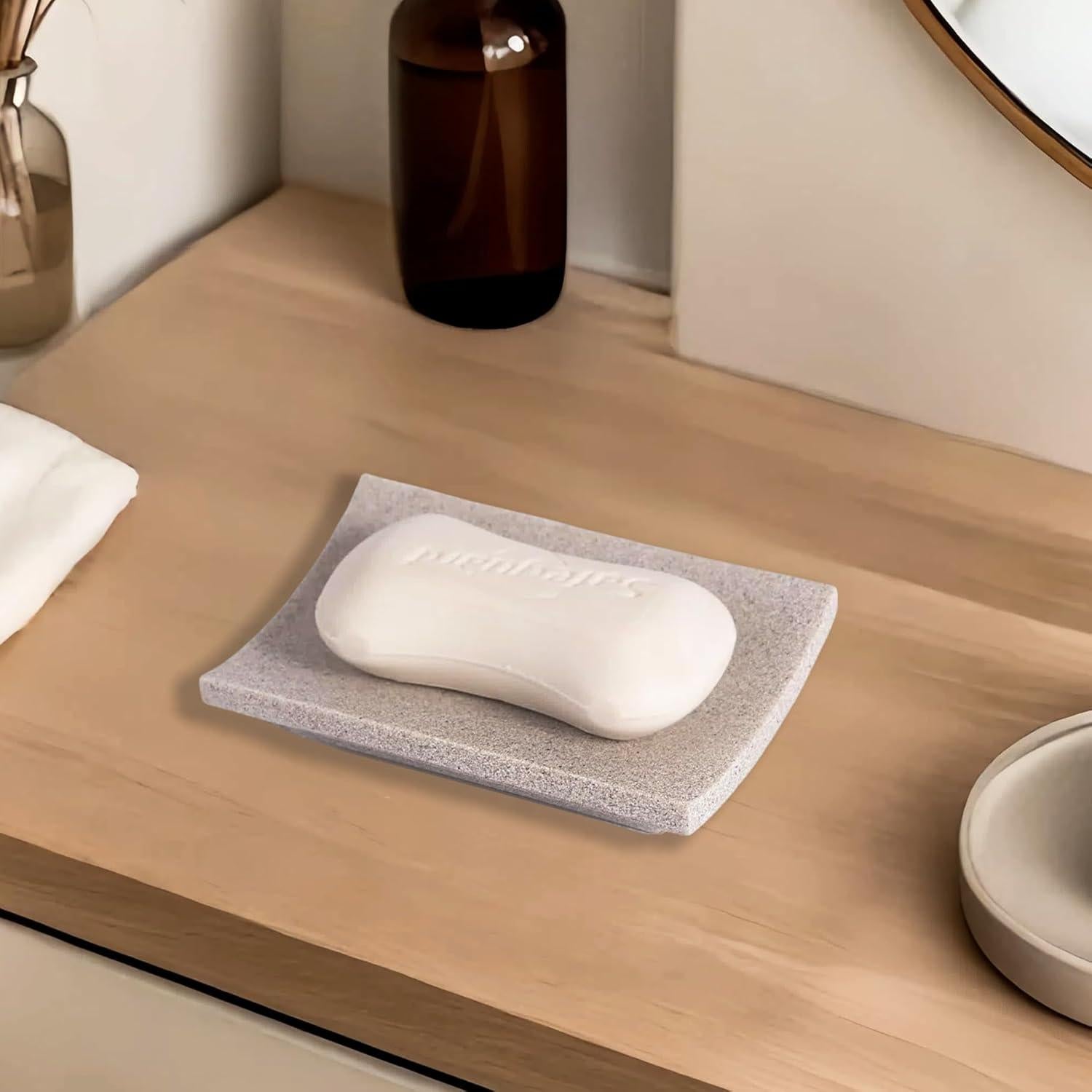 Plato de Jabón IMEEA Beige Antideslizante 11.94x8.64 cm