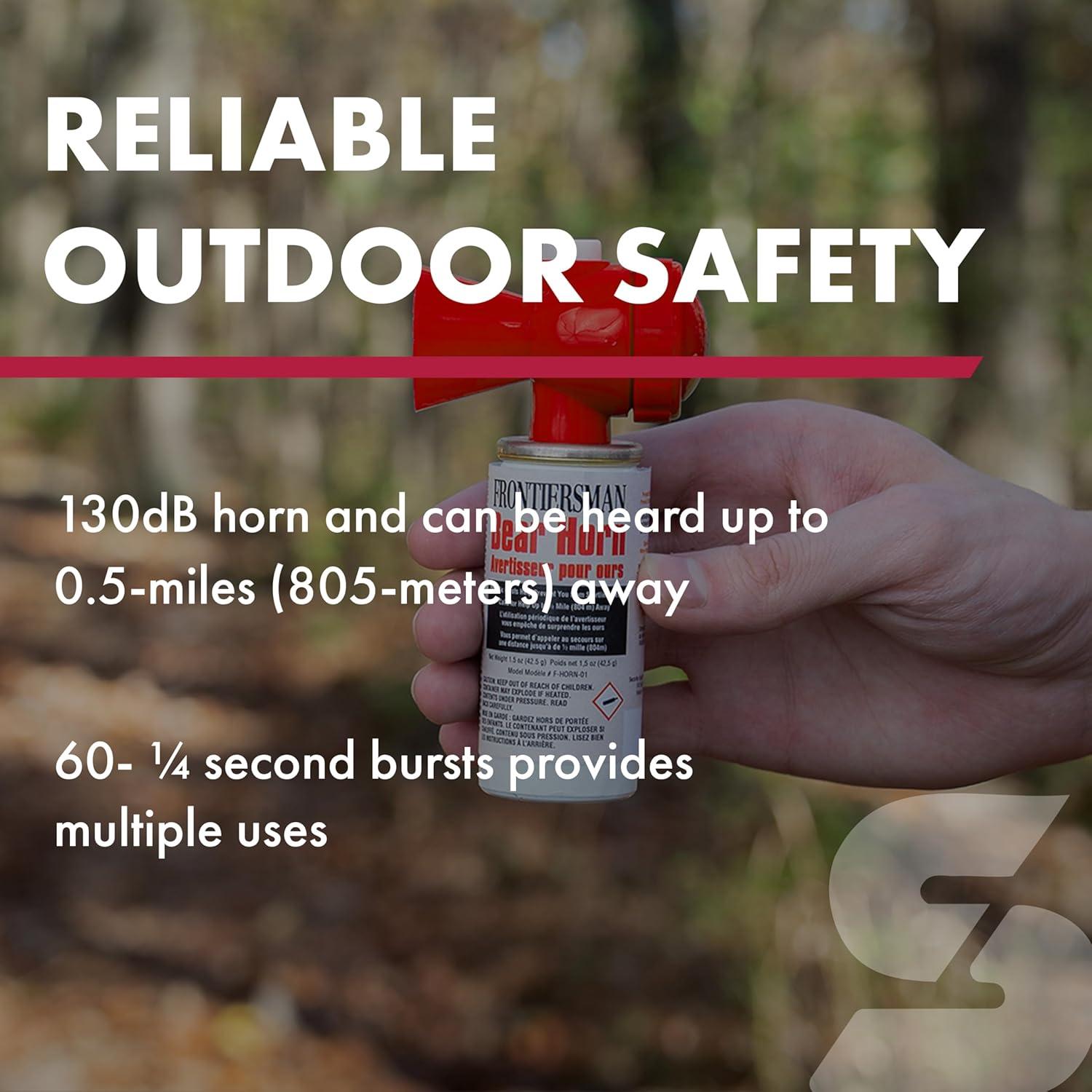 Cuerno para Osos SABRE Frontiersman 130dB 86g Ecológico