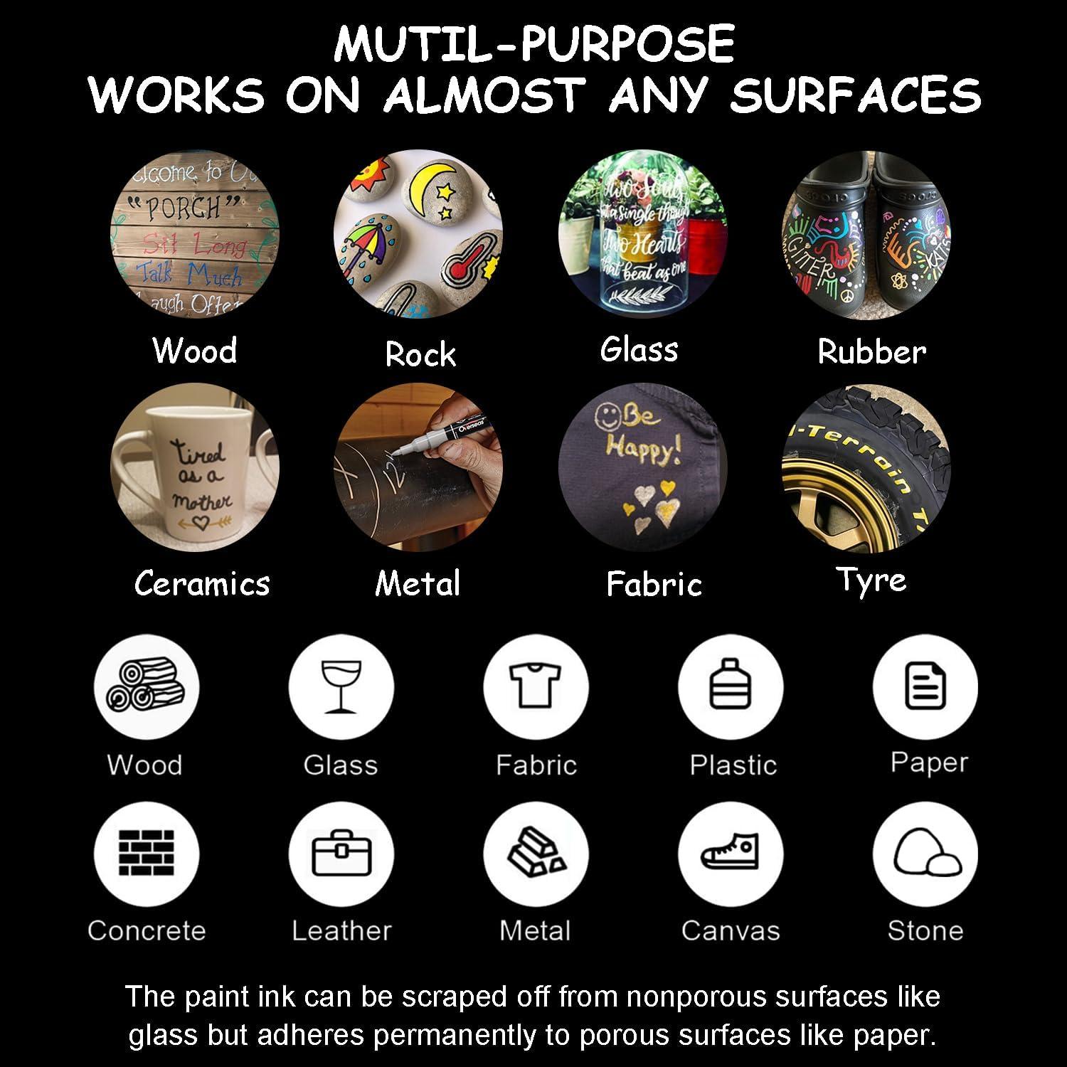 Marcadores Permanentes Acrílicos Overseas - 12 Unidades 0.7mm