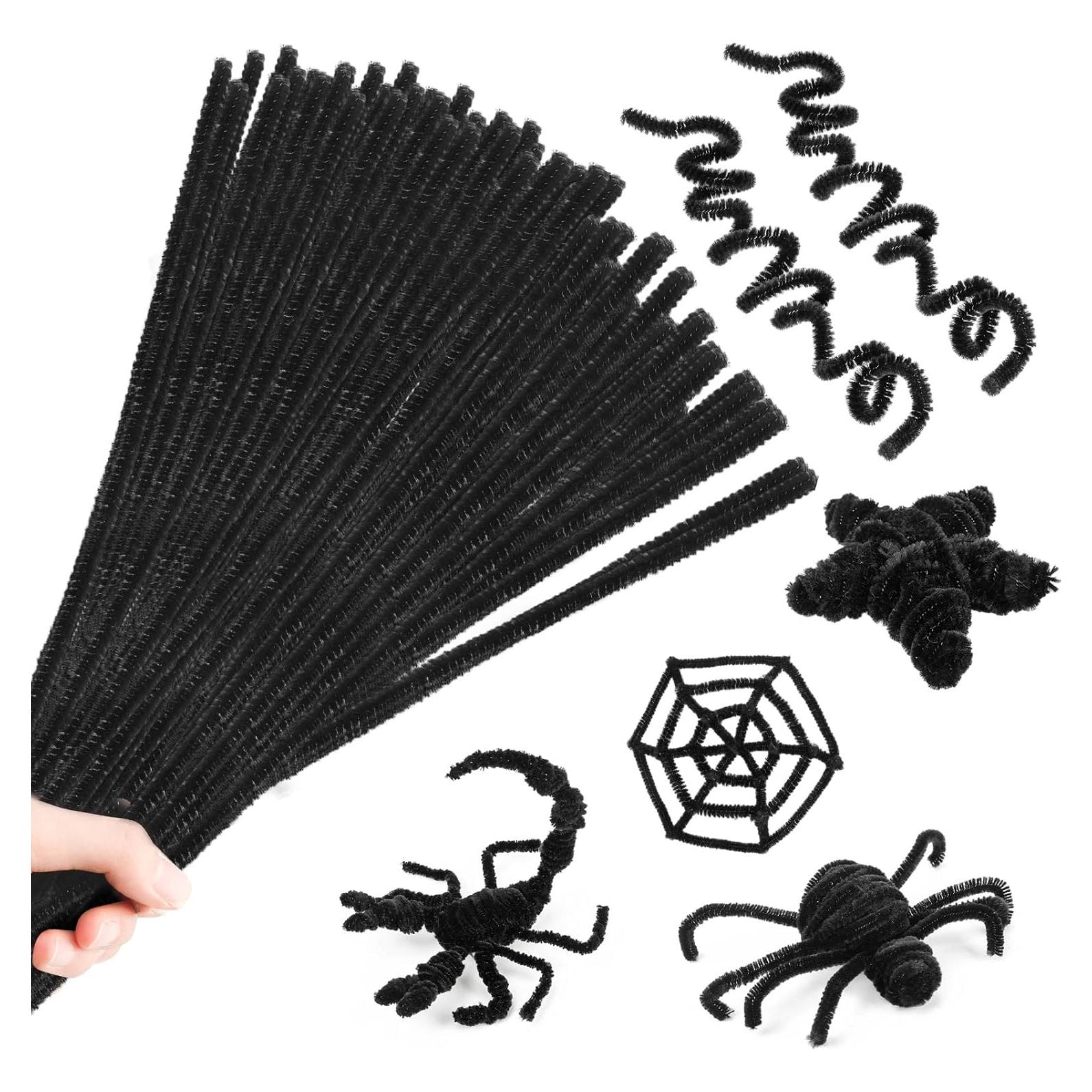 Limpiadores de Tubos Extra Largos RoundFunny 200 Pcs 61 cm Negros