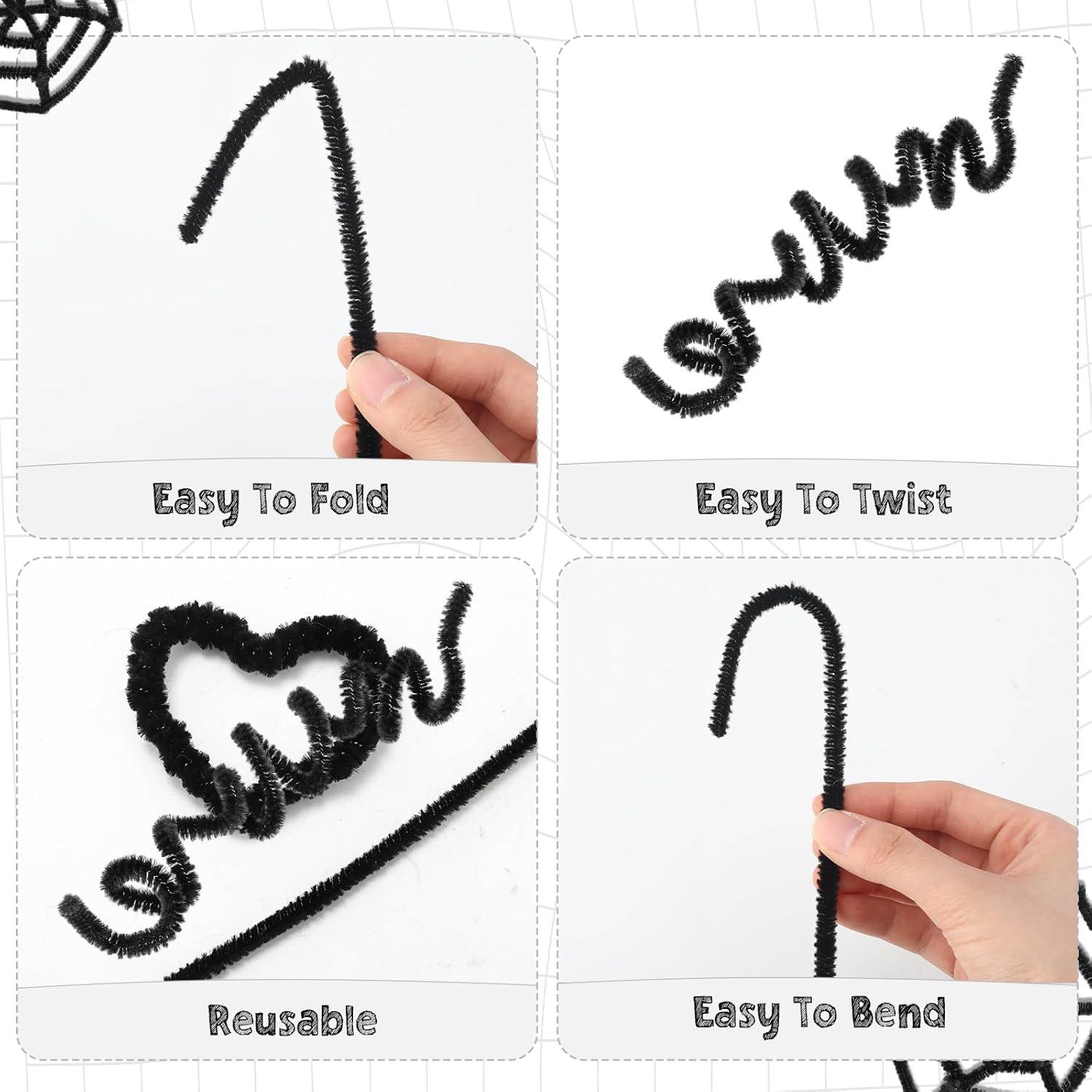 Limpiadores de Tubos Extra Largos RoundFunny 200 Pcs 61 cm Negros