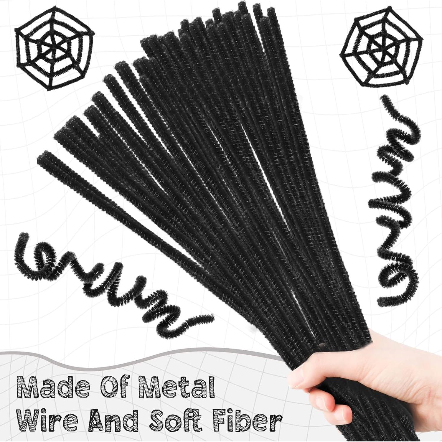 Limpiadores de Tubos Extra Largos RoundFunny 200 Pcs 61 cm Negros