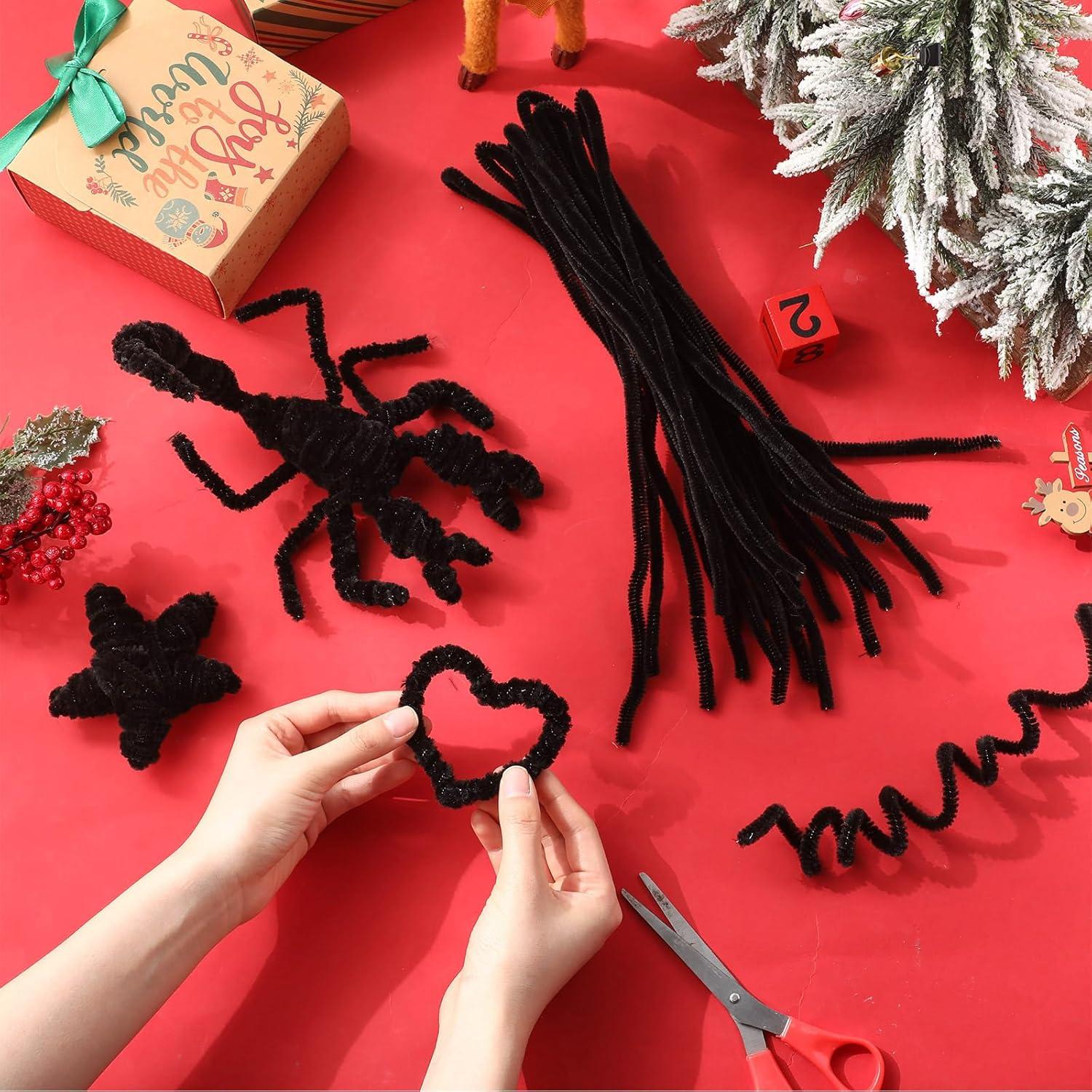 Limpiadores de Tubos Extra Largos RoundFunny 200 Pcs 61 cm Negros