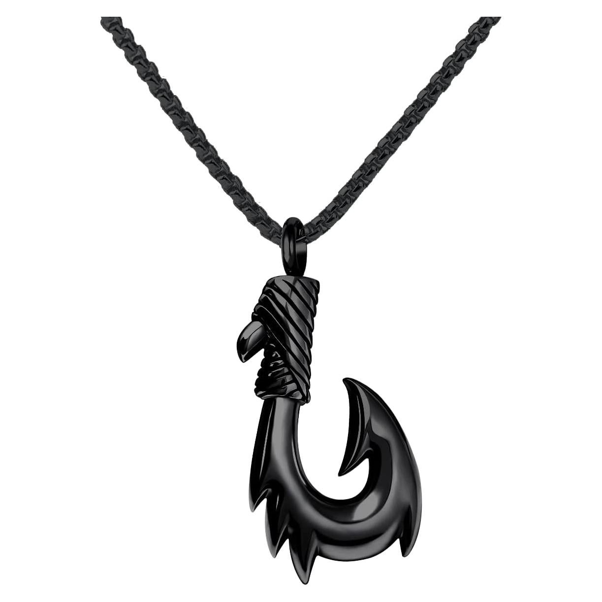 Collar de Urna de Cremación Anzuelo Maori LuxglitterLin 55cm