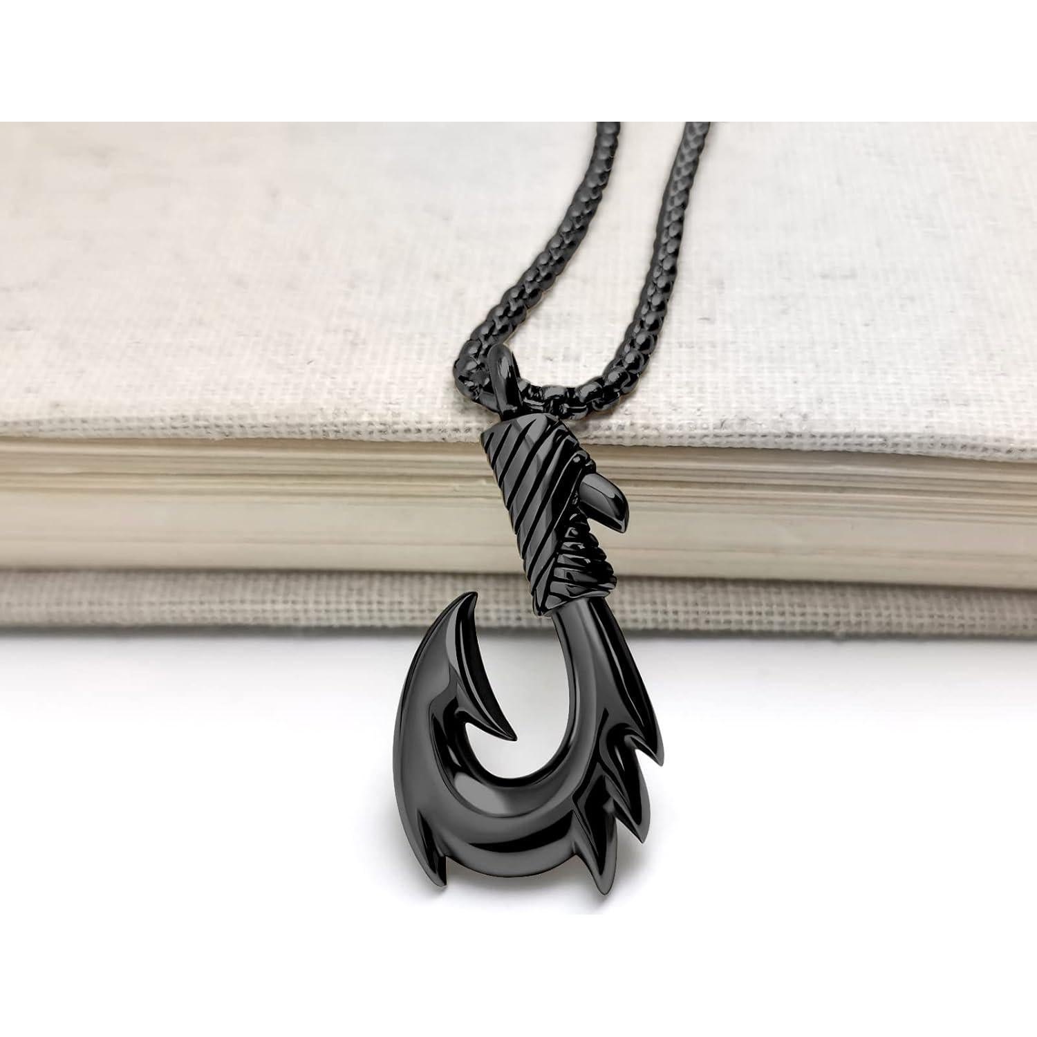 Collar de Urna de Cremación Anzuelo Maori LuxglitterLin 55cm