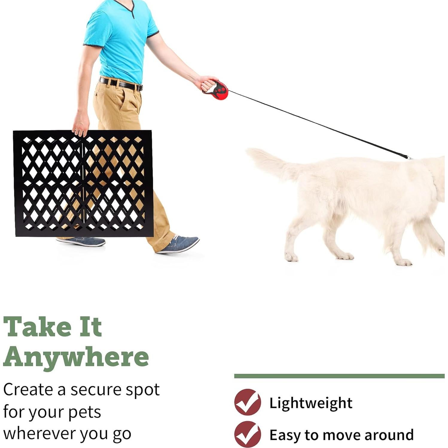 Puerta para Mascotas Plegable Hoovy 119.38x47.63 cm