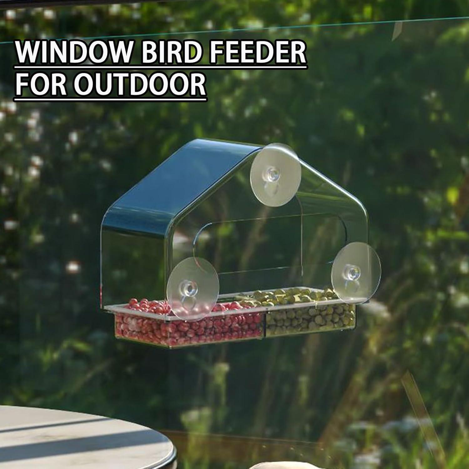 Alimentador de Aves para Ventana SIGOWING Acrílico 25.4x17.8 cm