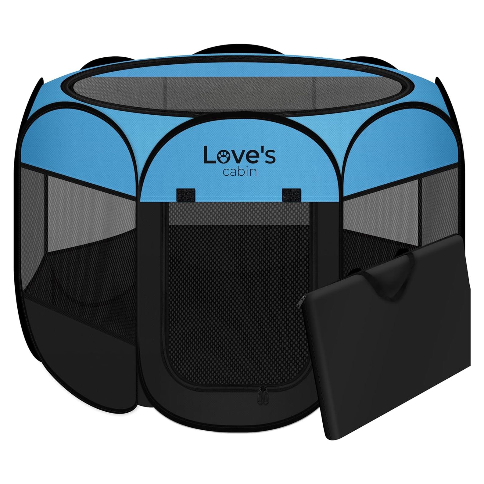 Parque de Juegos Plegable Cabaña del Amor Azul Pequeño 29x29x43 cm