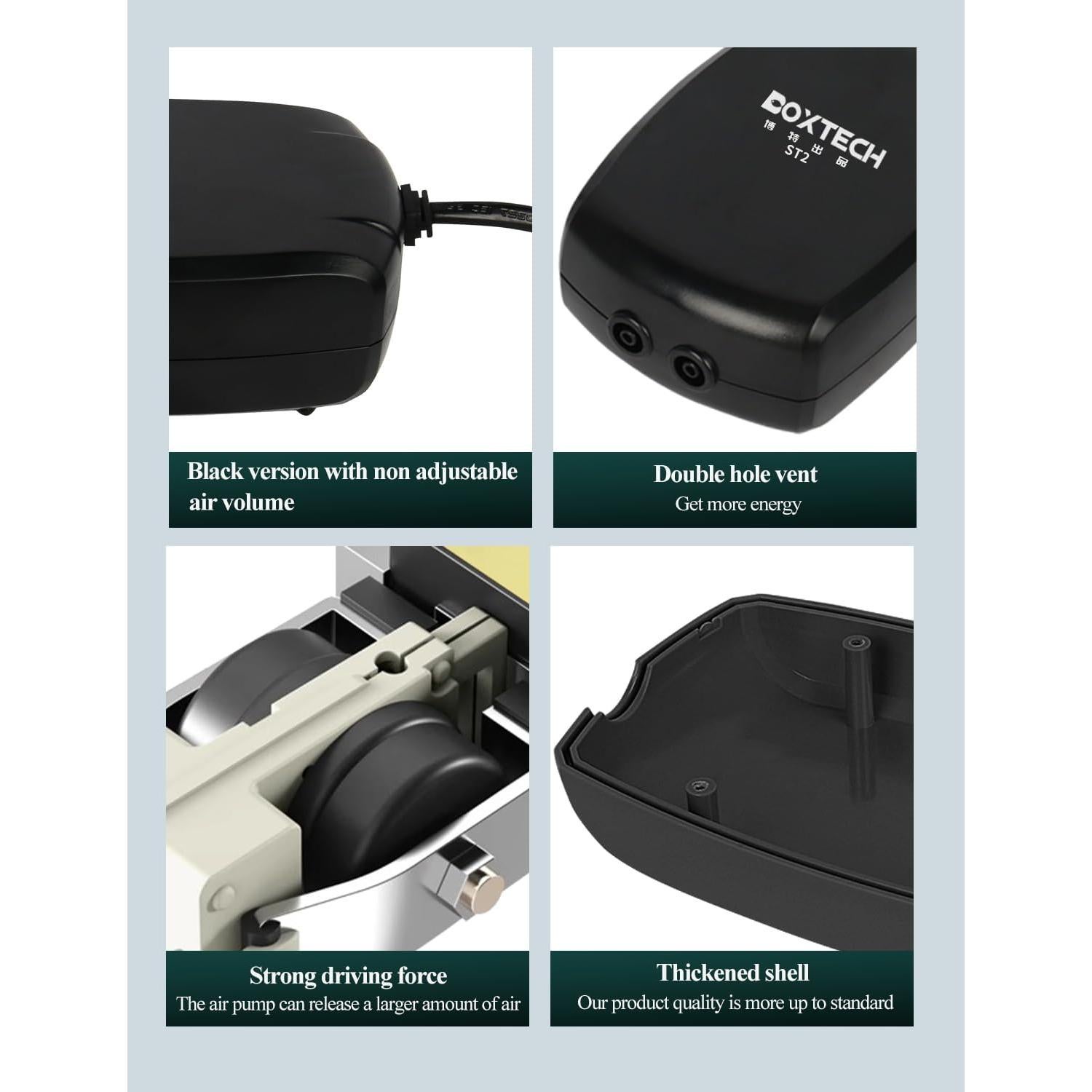 Bomba de Aire para Acuario UPETTOOLS Doble Salida 605L