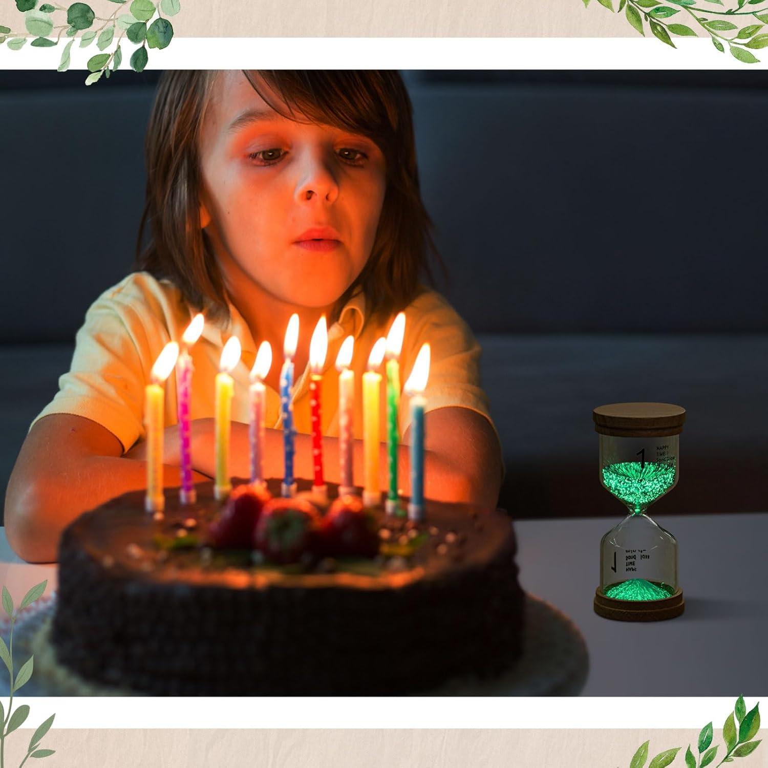 Reloj de Arena de Madera Luminosa 1 Minuto Kingdder Púrpura