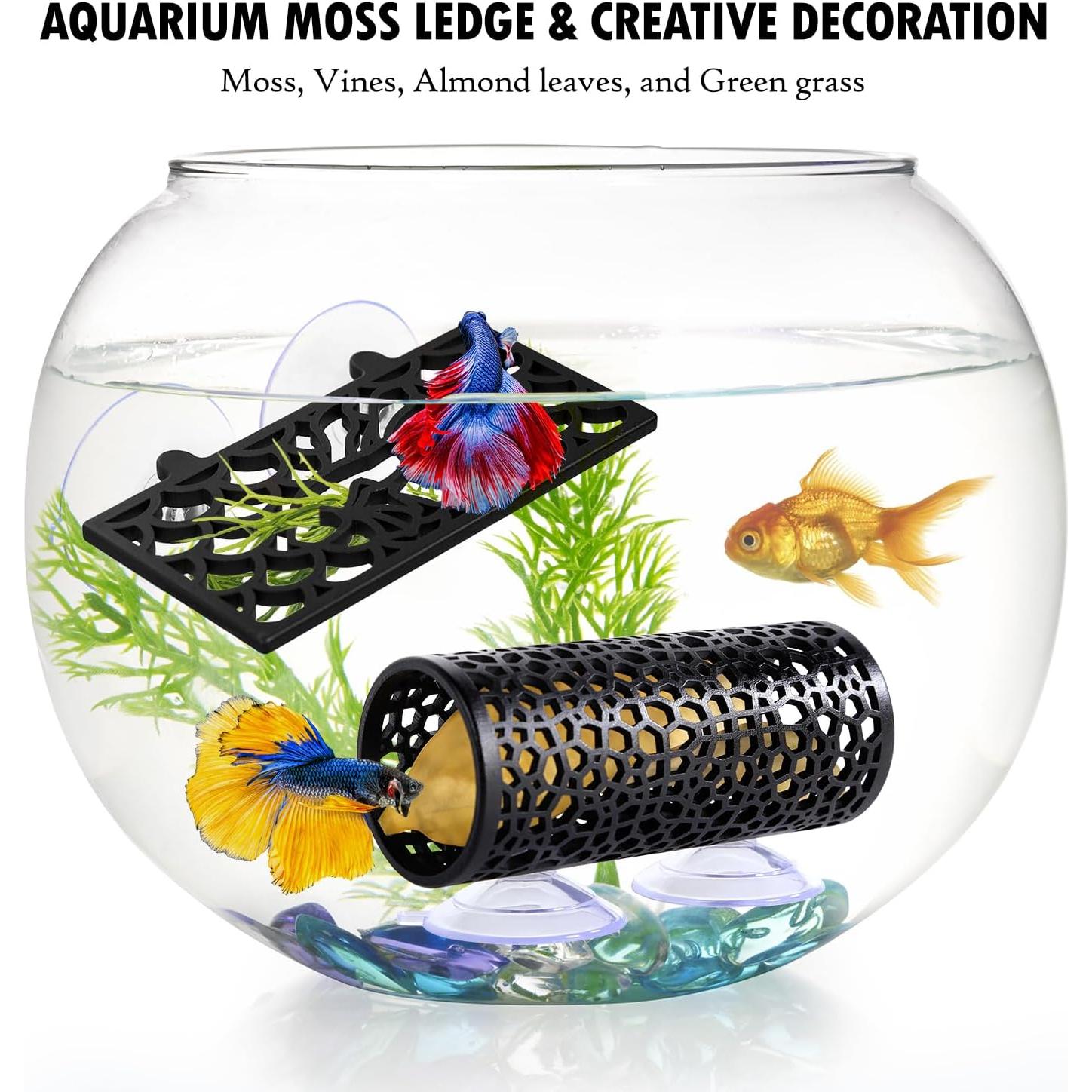 Accesorios para Acuarios Abizoo Betta - Túnel y Hamaca Negro