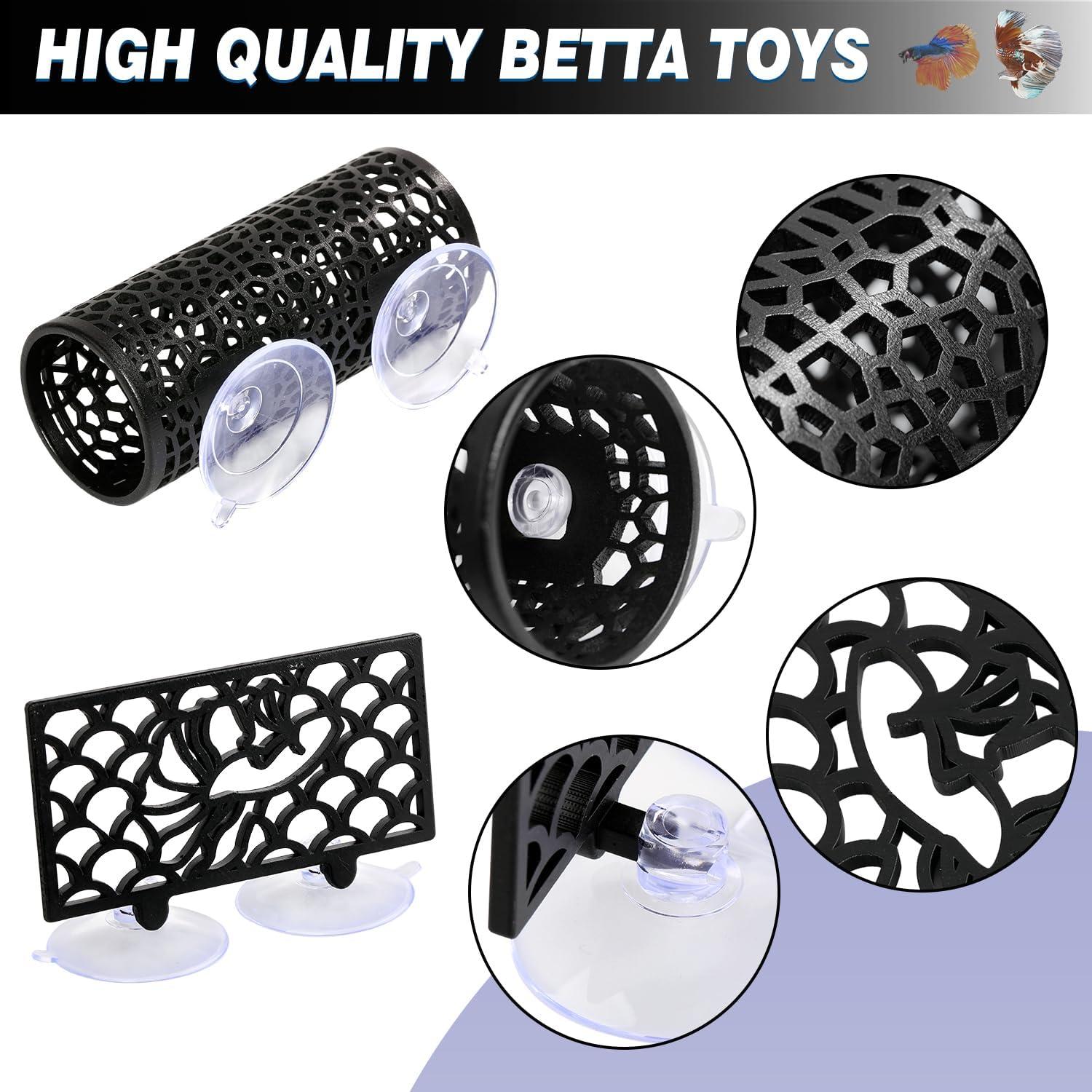 Accesorios para Acuarios Abizoo Betta - Túnel y Hamaca Negro