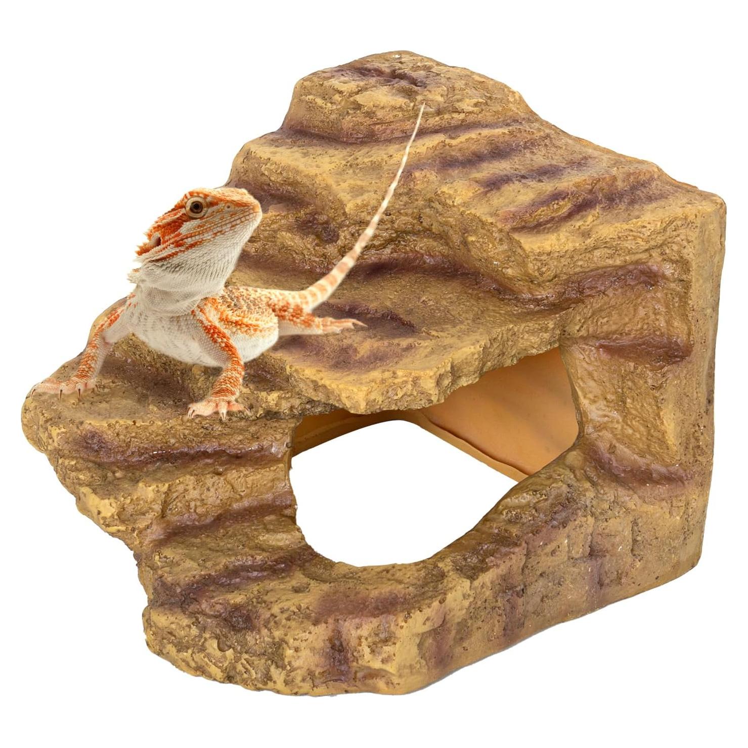 Cueva de Escondite de Resina Reptizoo 17.78cm para Reptiles