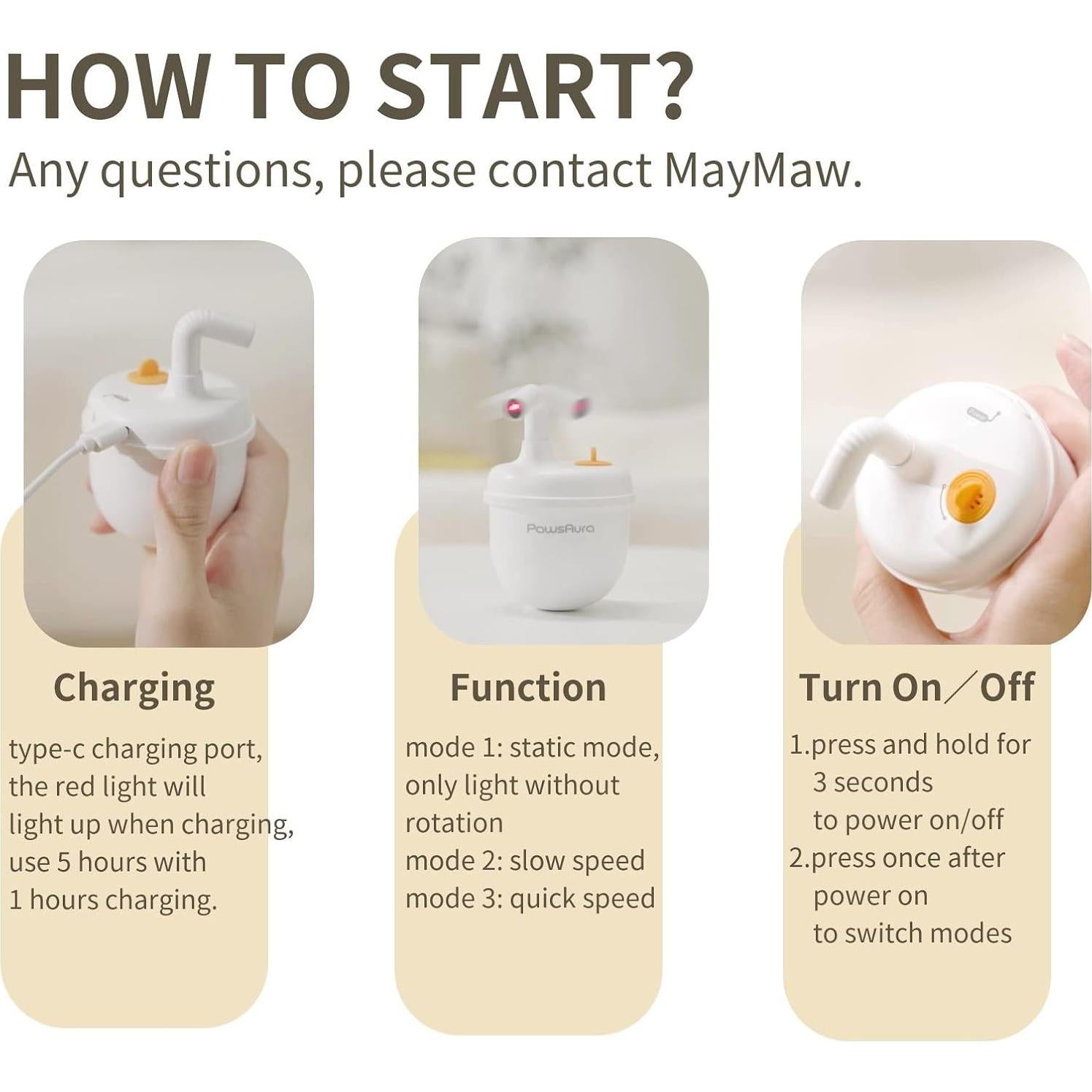 Juguete Automático de Láser para Gatos MayMaw - 3 Modos