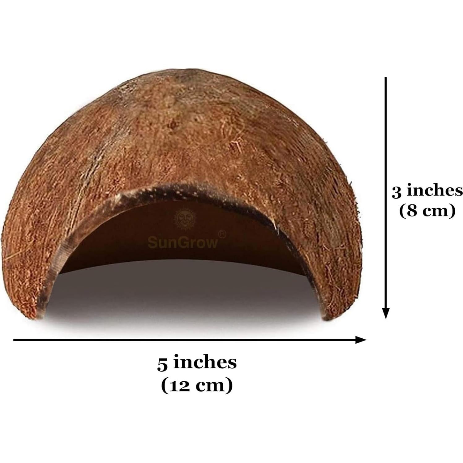 Casita de Coco para Cangrejos Ermitaños SunGrow 12.7x7.6 cm
