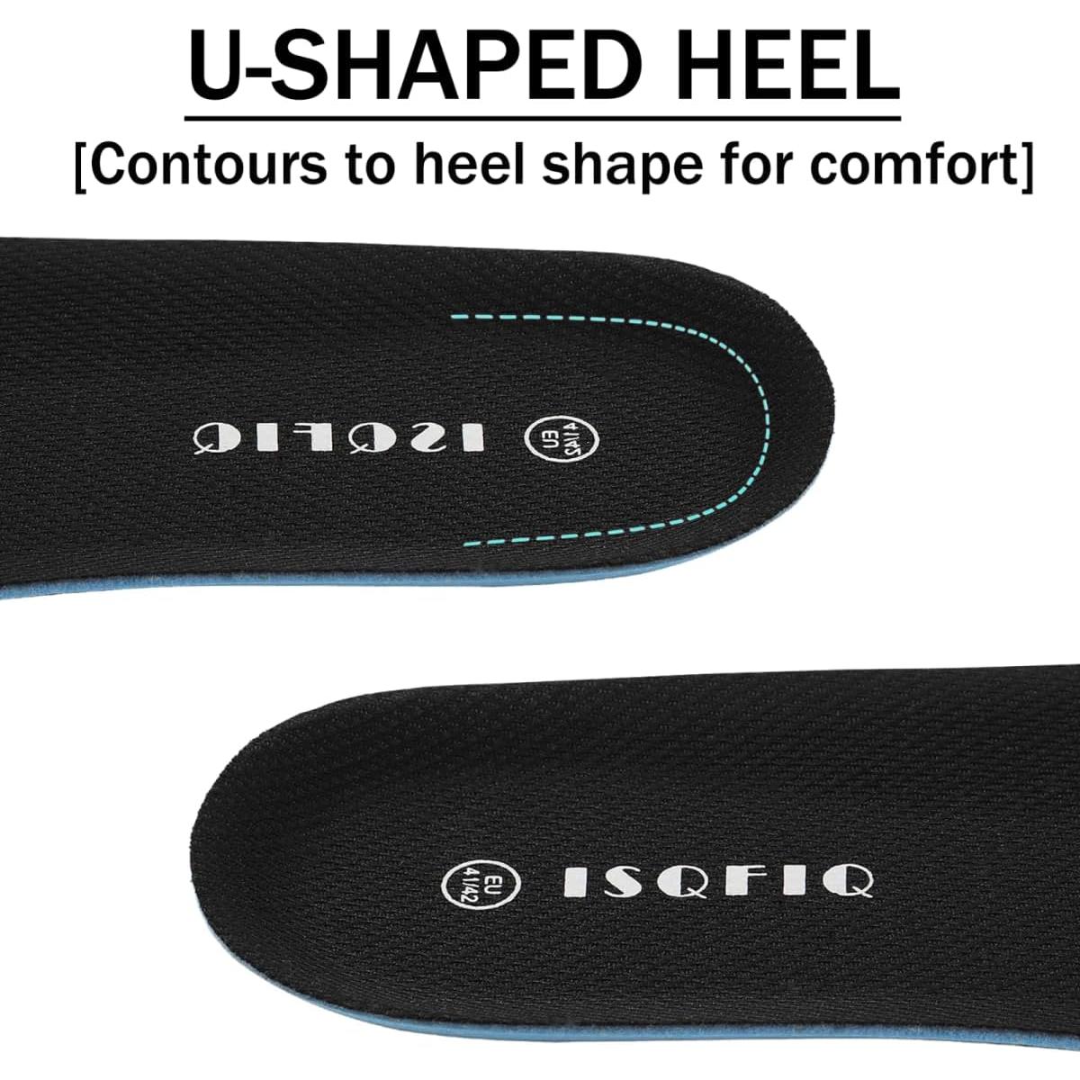 2 Pares de Plantillas para Zapatos ISQFIQ Negros W6/M4