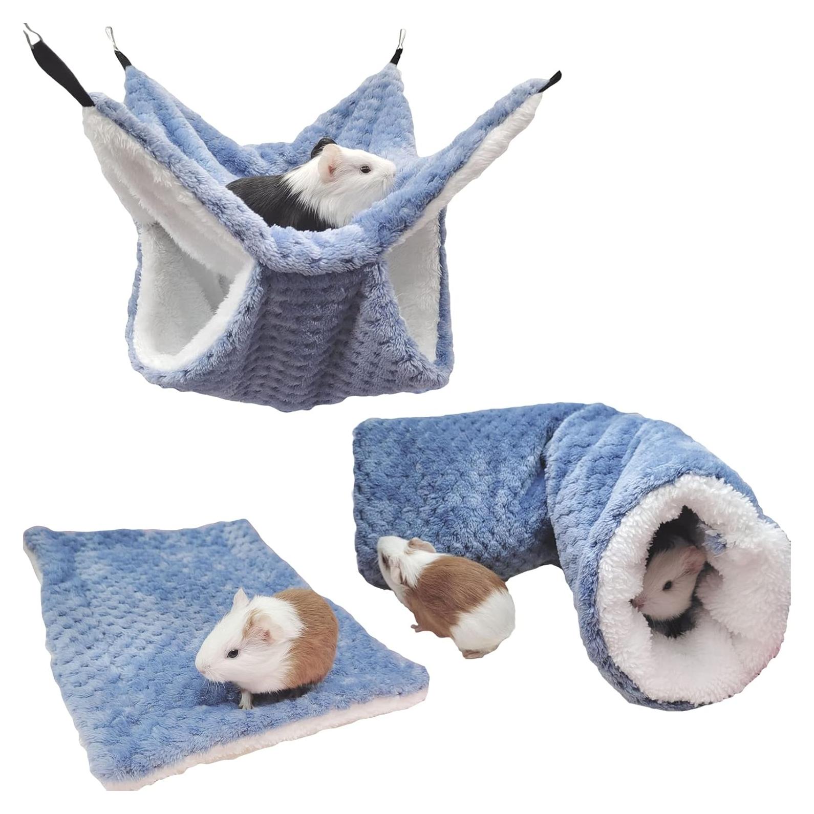 Conjunto de Hamacas de Peluche SEIS para Hámster y Mascotas