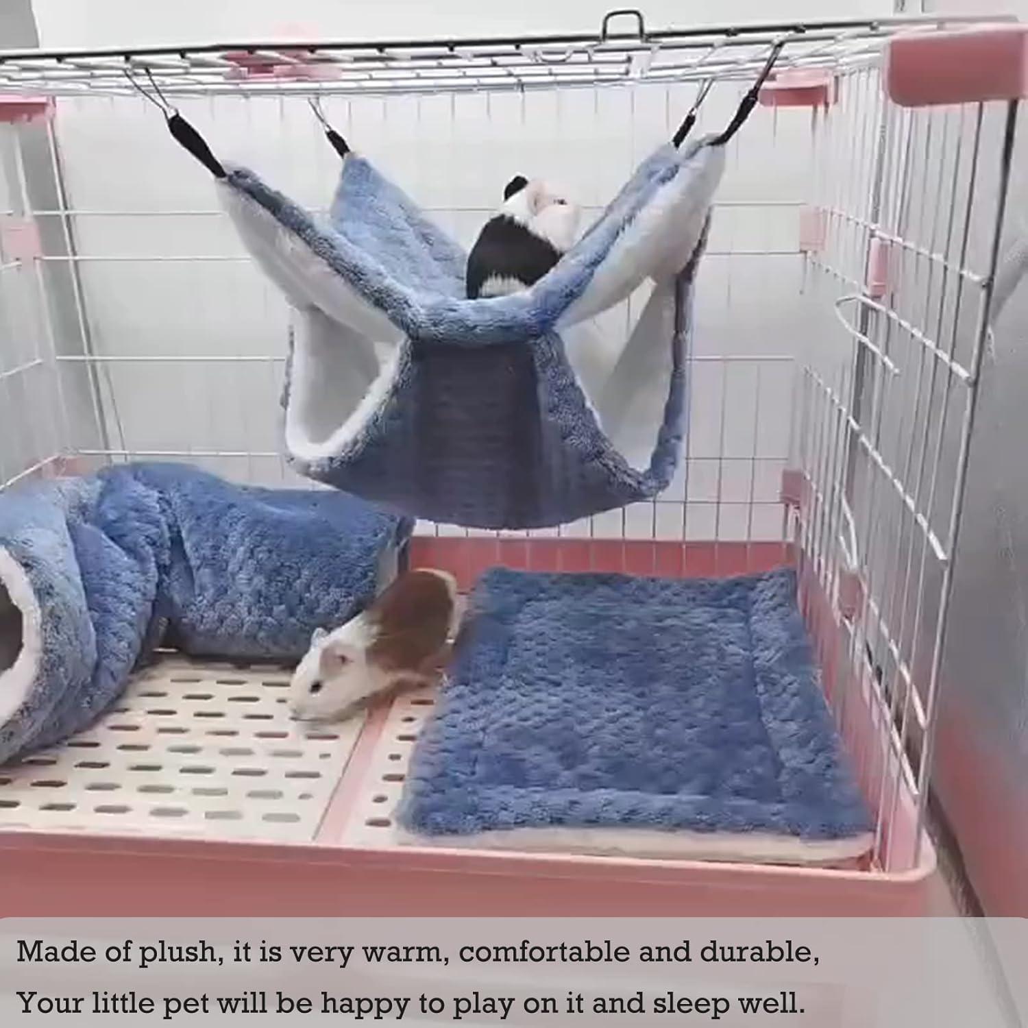 Conjunto de Hamacas de Peluche SEIS para Hámster y Mascotas