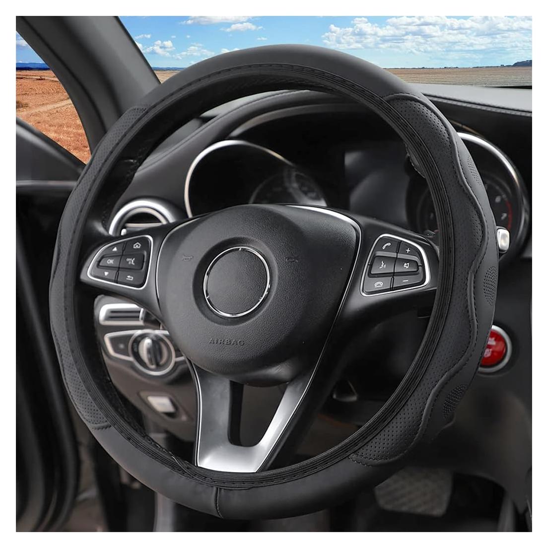 Cubierta de Volante LoyaForba de Cuero Microfibra 38.1 cm Negra