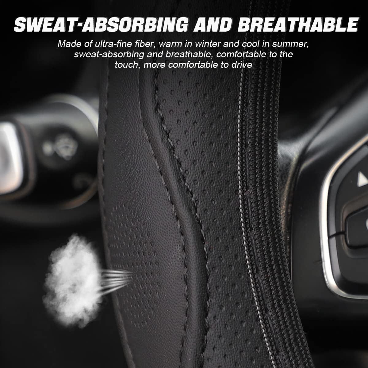 Cubierta de Volante LoyaForba de Cuero Microfibra 38.1 cm Negra