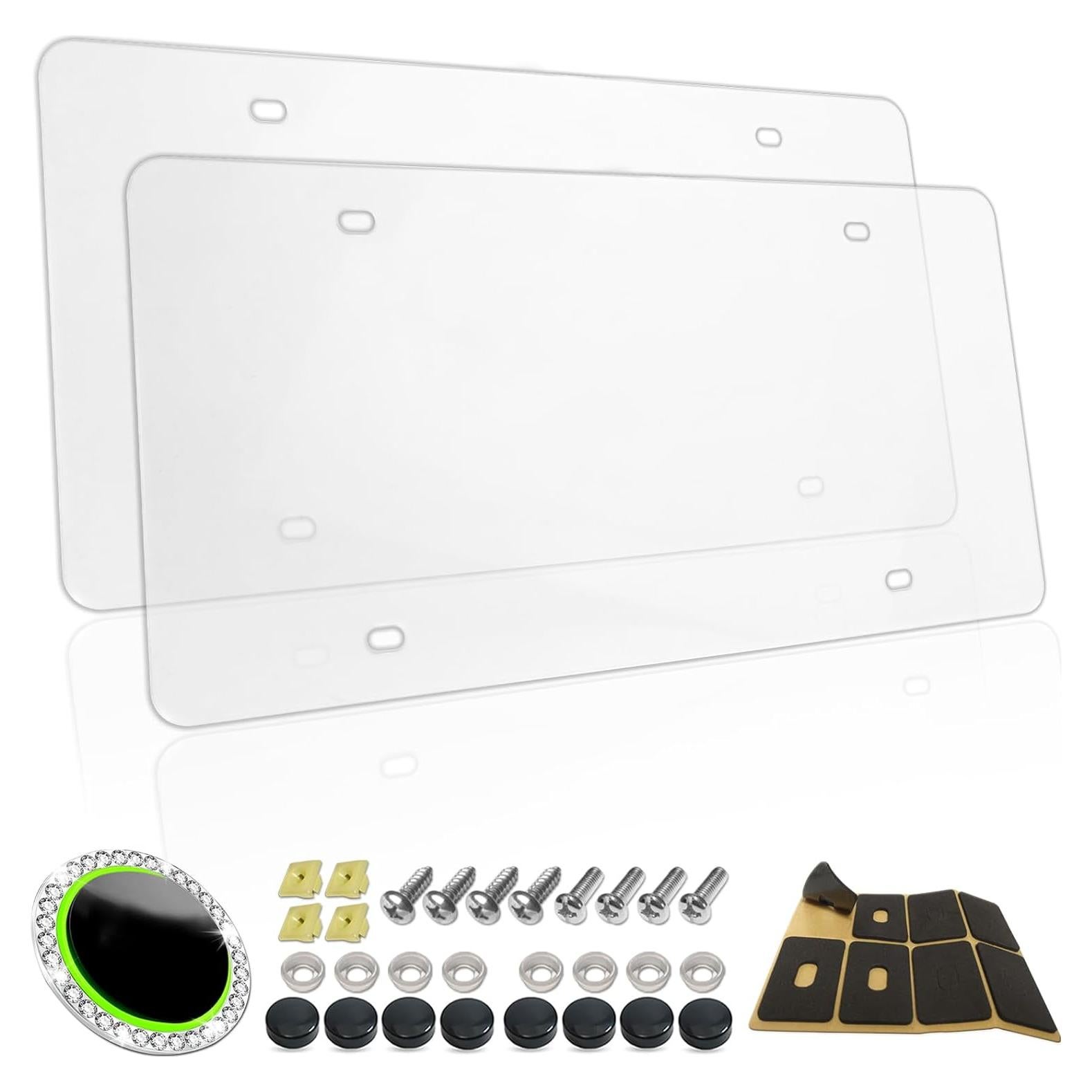 Cubierta de Placa de Licencia RCKJNJ Transparente - Paquete de 2