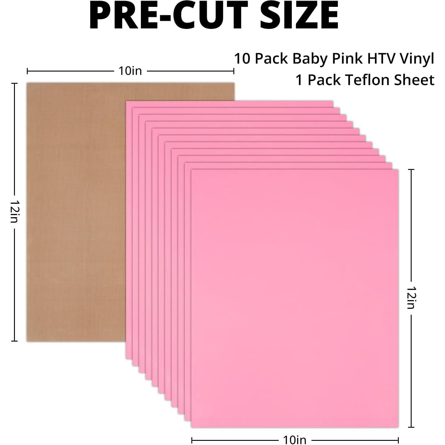 Vinilo de Transferencia de Calor HTVRONT Rosa 30.48x25.4 cm