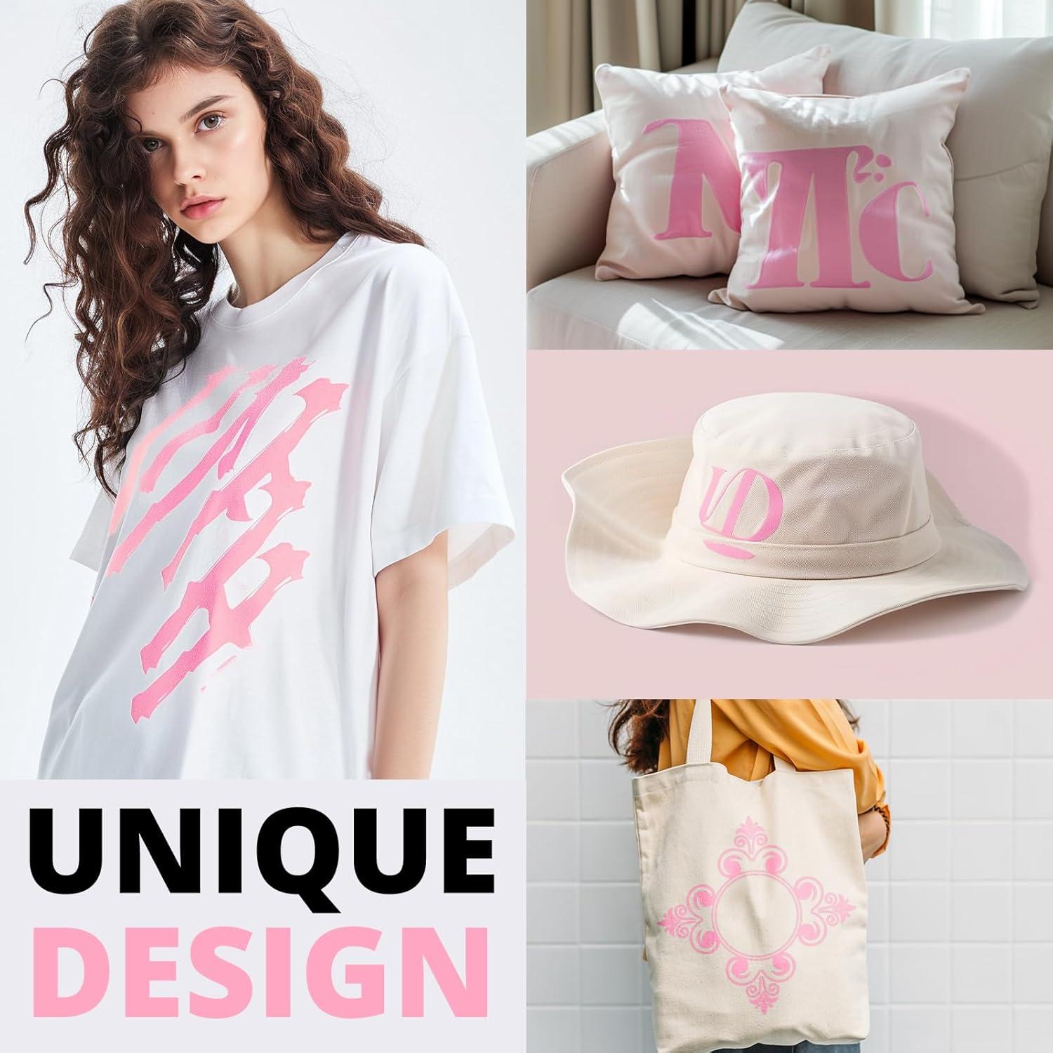 Vinilo de Transferencia de Calor HTVRONT Rosa 30.48x25.4 cm