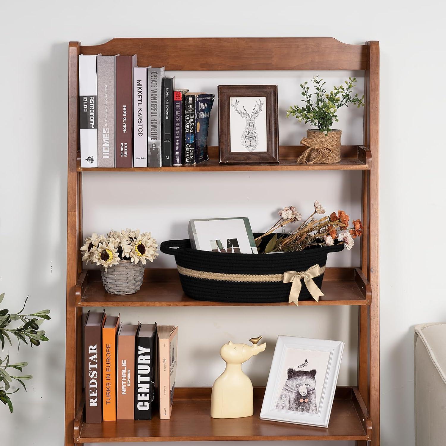 Cesta de Almacenamiento Negra CHICVITA 33x24.9x12.7 cm