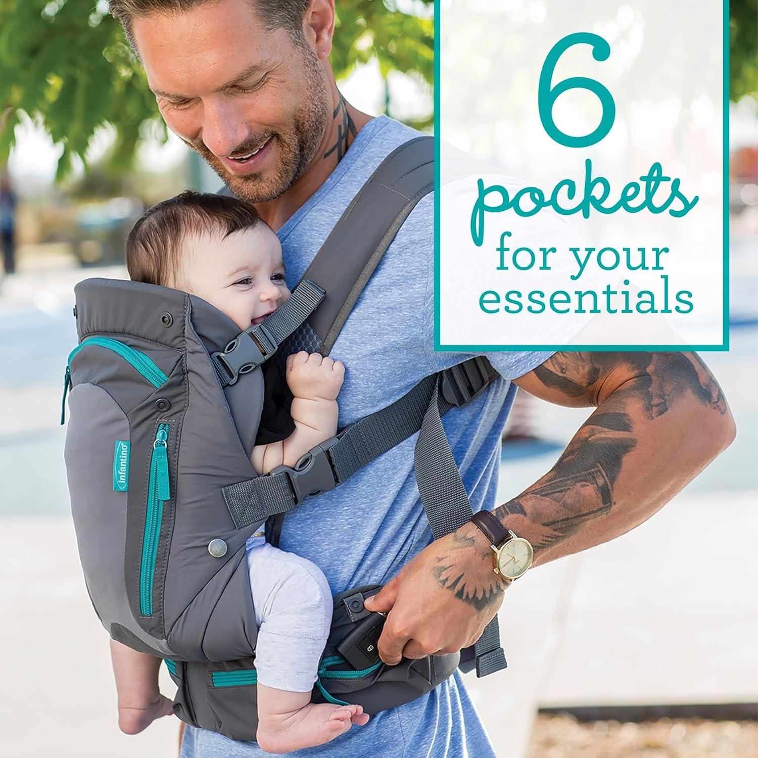 Transportador Ergonómico Infantino Carry On Gris 3.6-18 kg