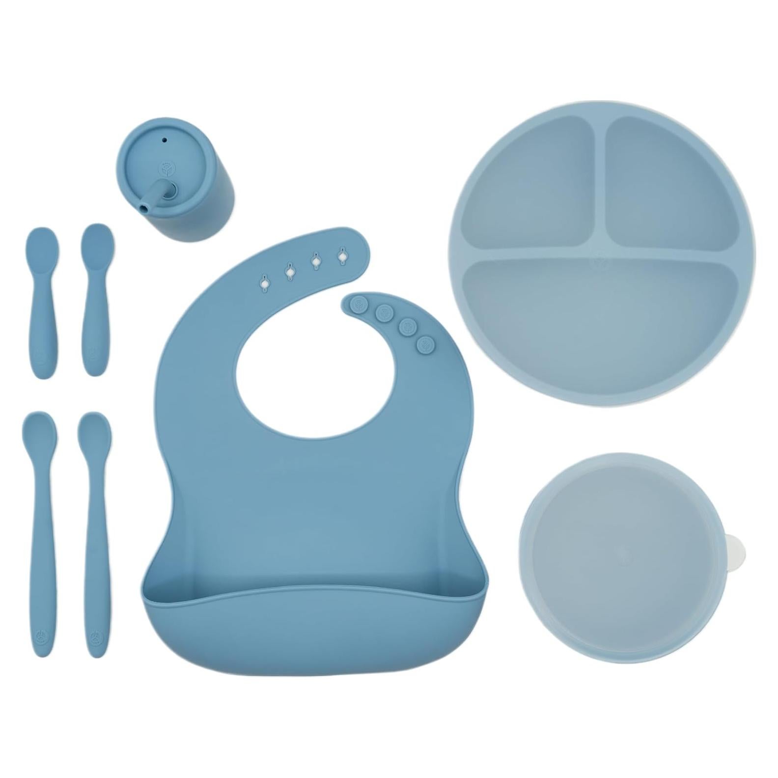 Set de Alimentación para Bebés WeeSprout - Silicona Apto Lavavajillas