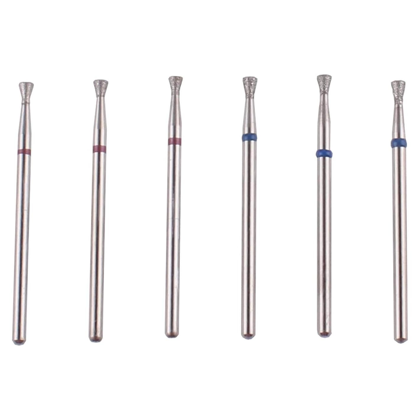 Conjunto de Brocas de Uñas de Diamante MZCMSL 6pcs Fino y Medio