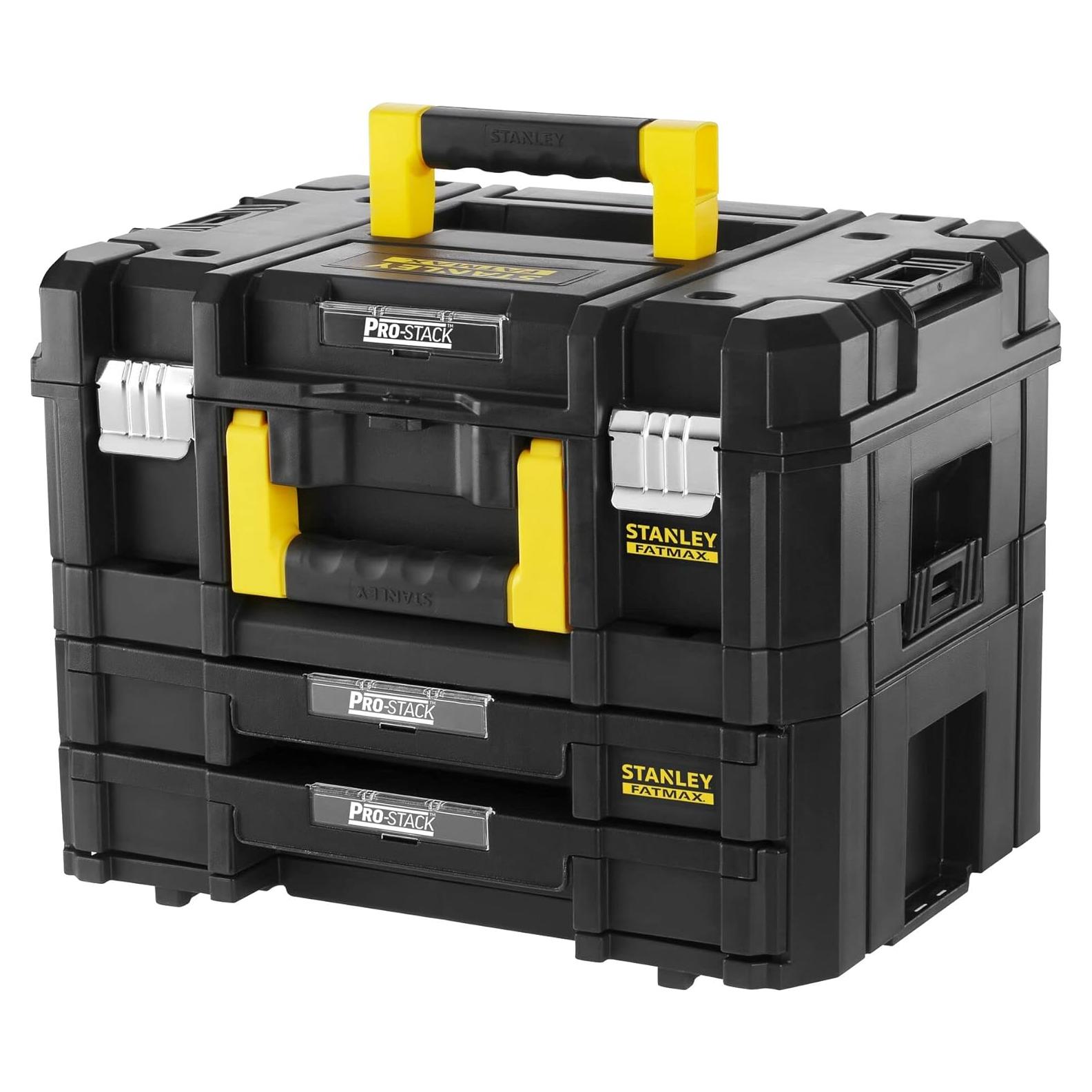 Caja de herramientas Stanley FatMax Tstak 21.5L con 2 cajones