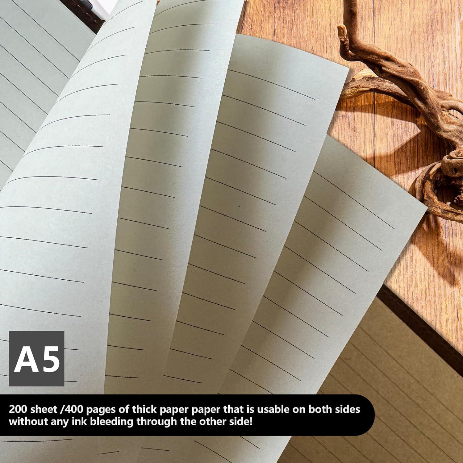 Diario Recargable de Cuero DUROTAN A5 400 Páginas Dragón