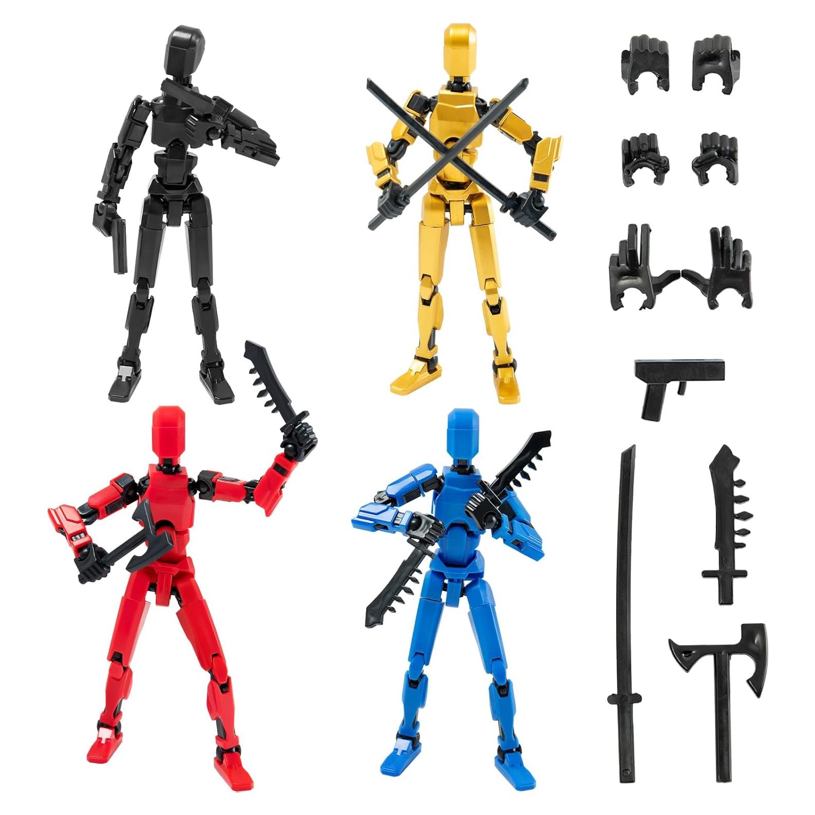 Juego de 4 Figuras de Acción Titan 13 Antiestrés para Niños