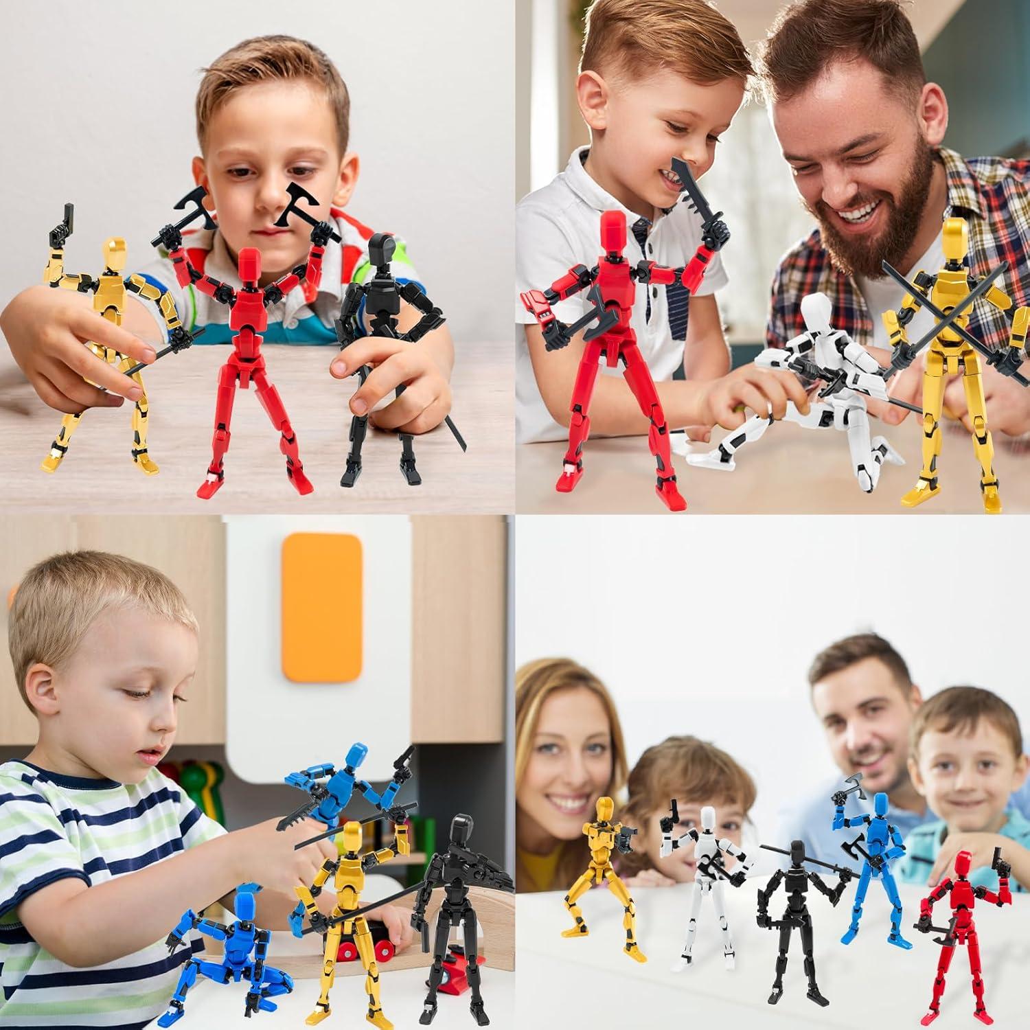 Juego de 4 Figuras de Acción Titan 13 Antiestrés para Niños