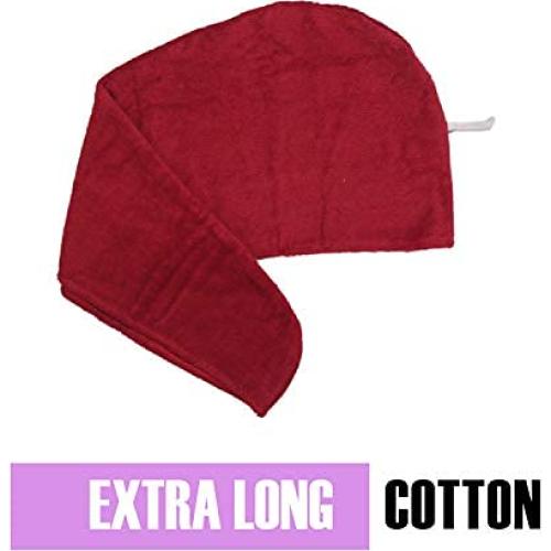 Toalla de Cabello Extra Grande Aspen Five - 76.2 cm, 400 GSM, Rojo