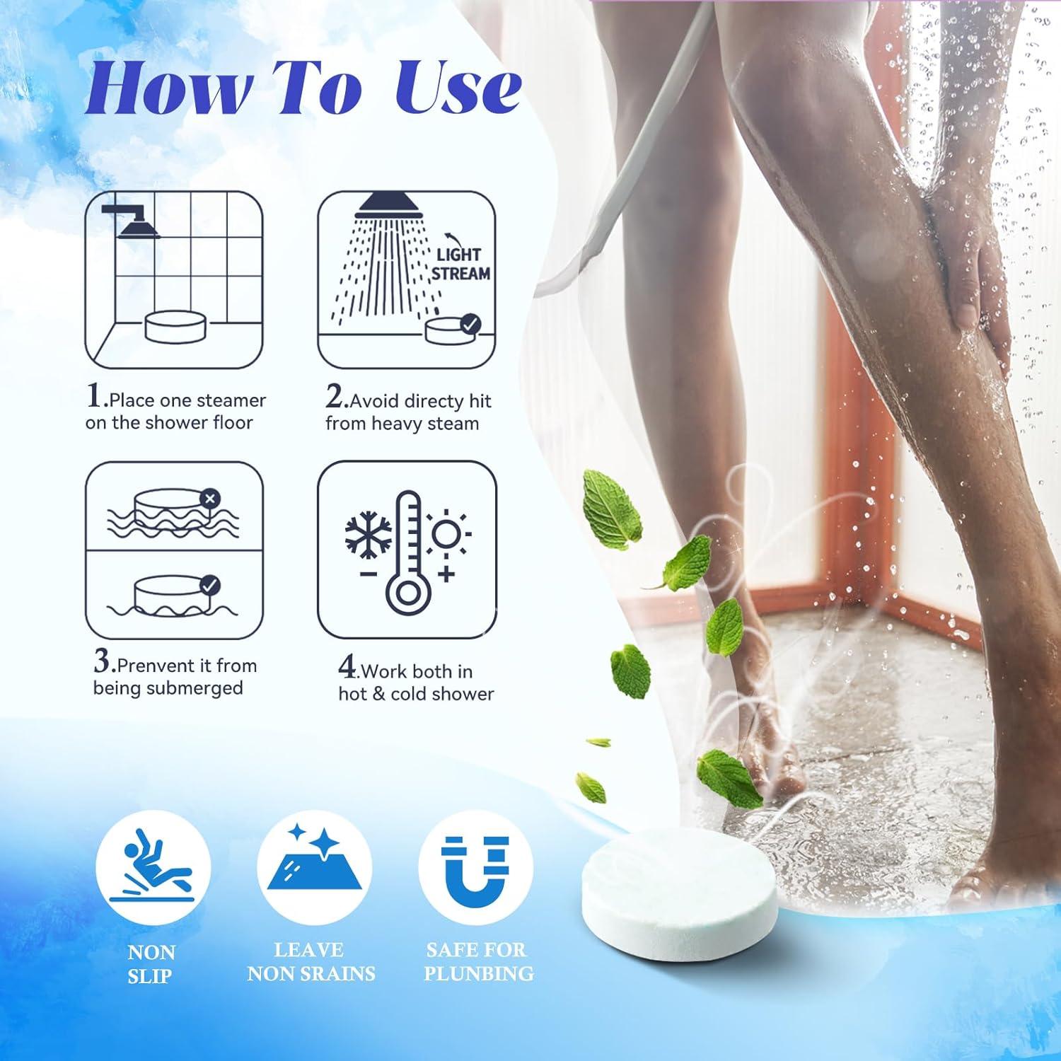 Bombas de Ducha Aromaterapia ZAYISHOWER - Paquete de 8 Eucalipto