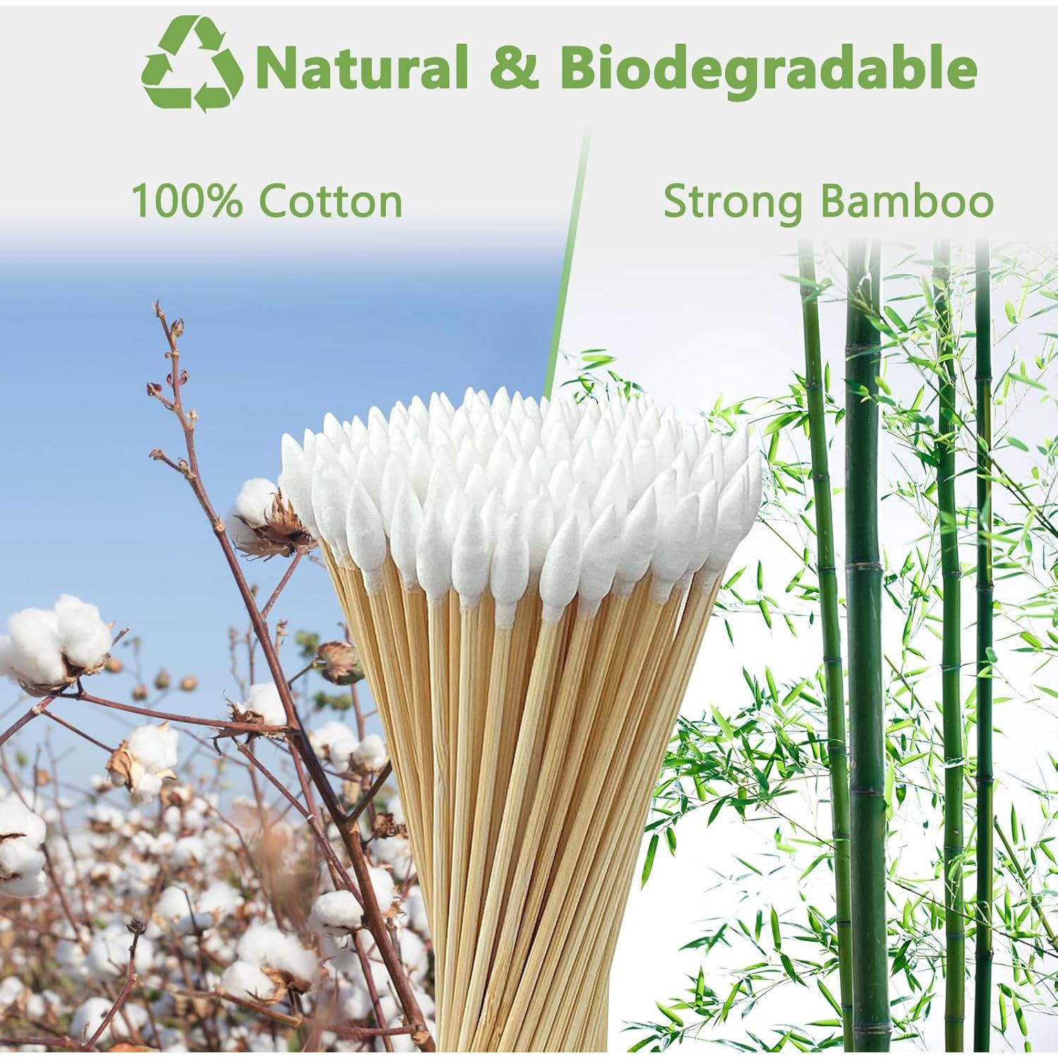 Bastones de Algodón Estériles Garrelett 15.24 cm - 200 Pcs