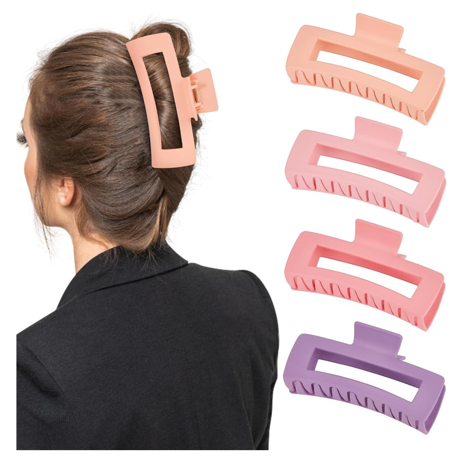 Paquete de 4 Clips de Garra Jumbo Antideslizantes MINMUNJIU