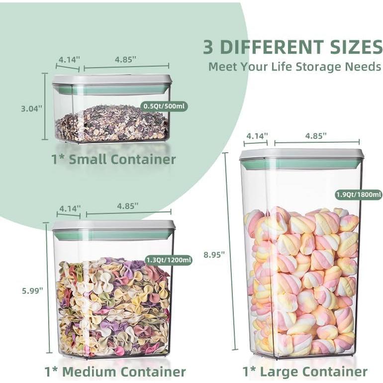 Contenedores de Almacenamiento Hermético Cozey Daily 3 Piezas